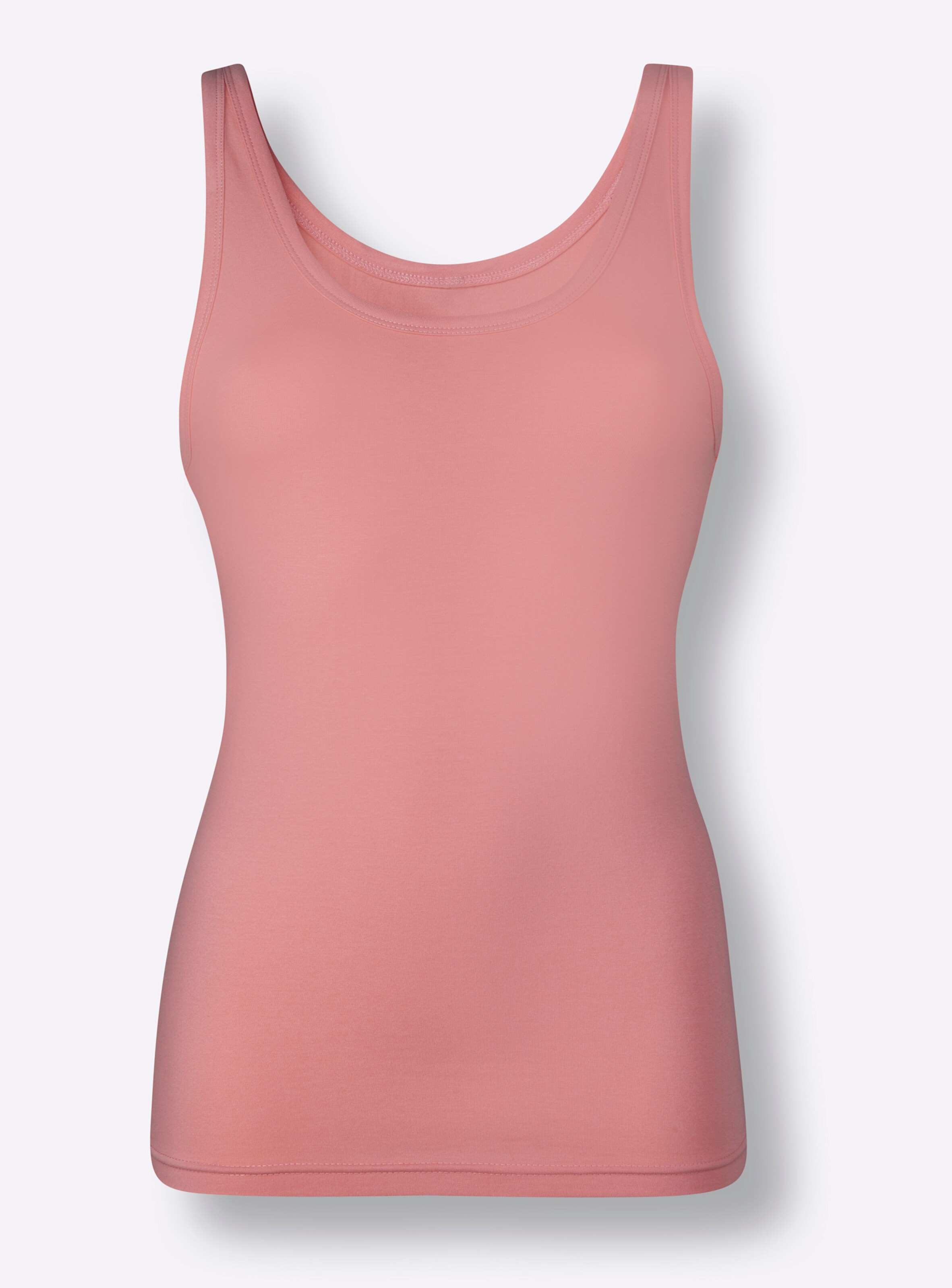 wäschepur Achseltop in flamingo + aquamarin + weiß