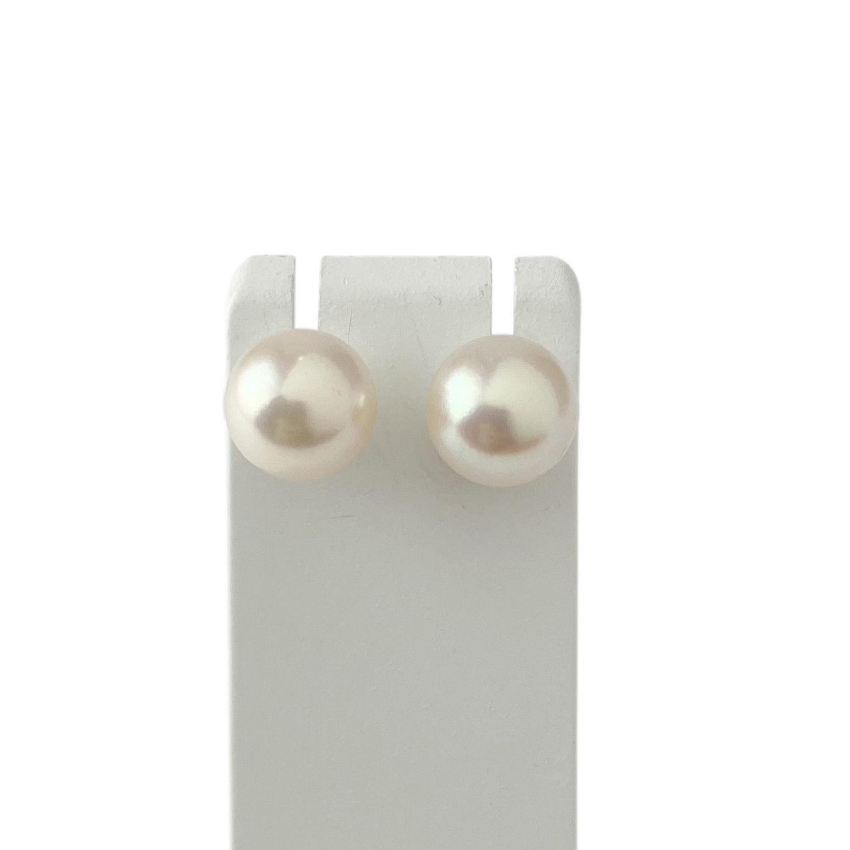 Boucles d'oreilles d'occasion or 750 jaune perles de culture
