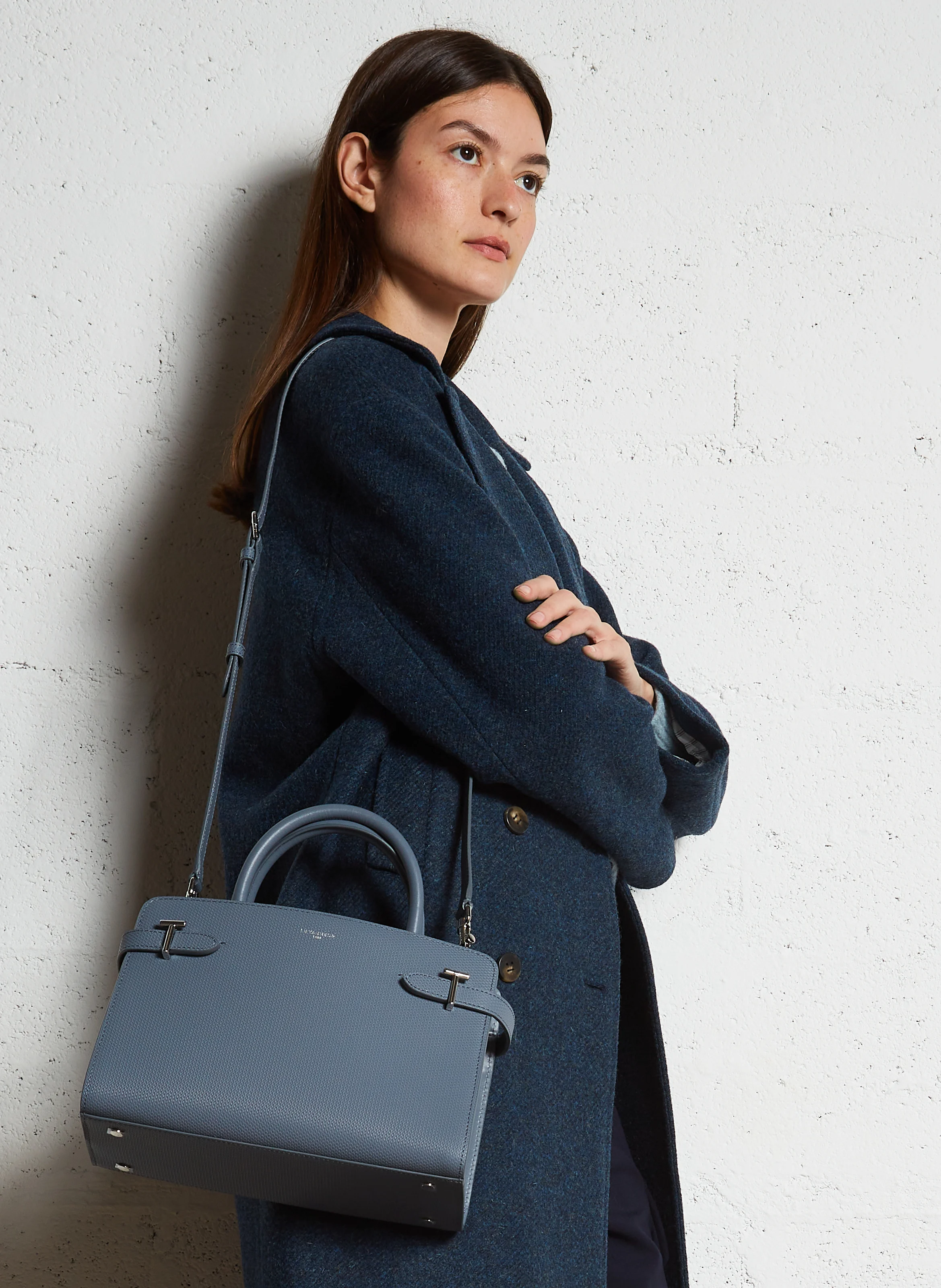 EMILIE - Sac à main en cuir| Bleu
