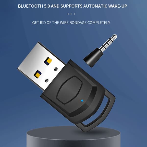 For Sony PS5 PS4 PC-hodetelefoner Bluetooth USB 3.5 mm lydsender trådløs mottaker