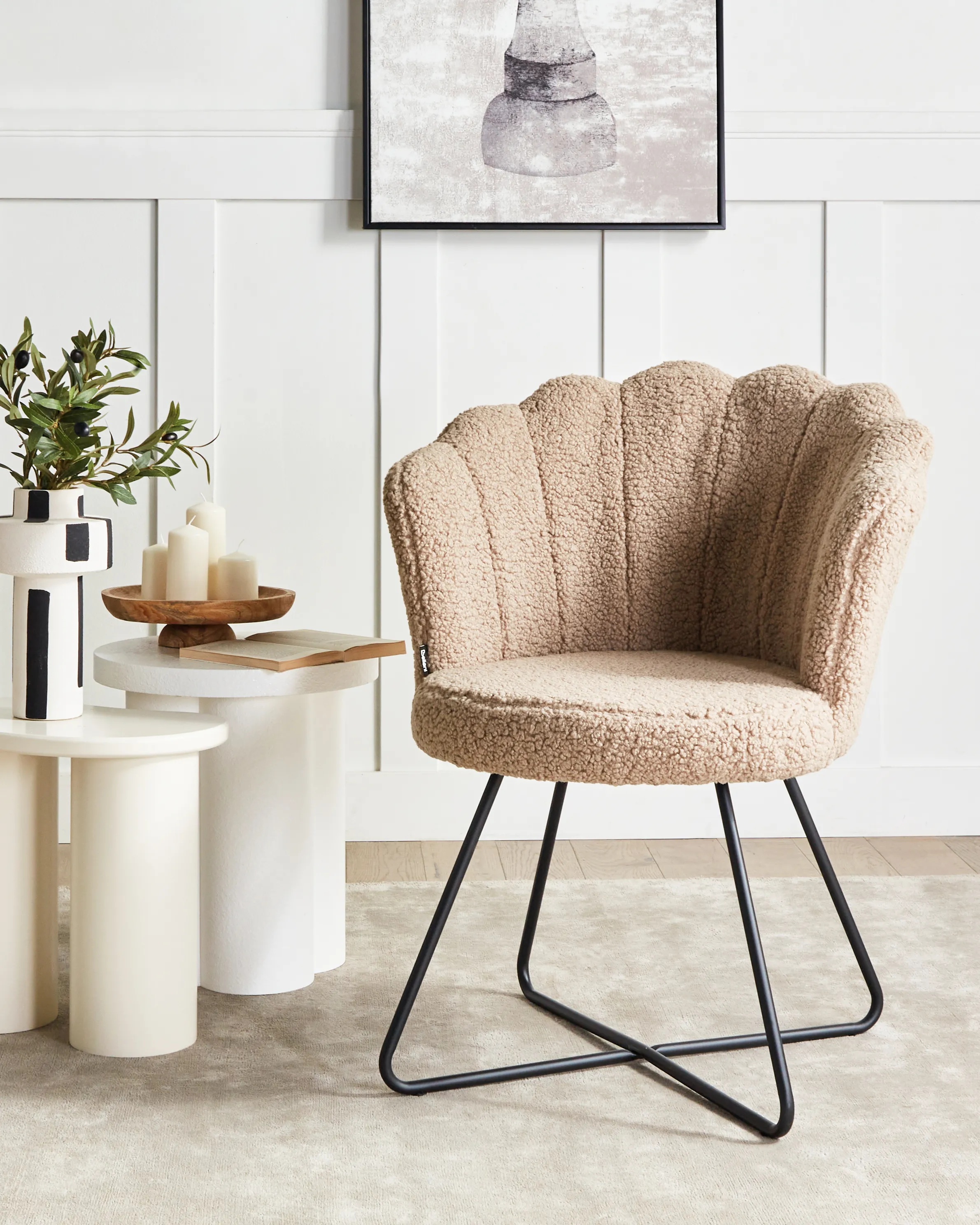 Fauteuil LOVELOCK Bouclé Beige