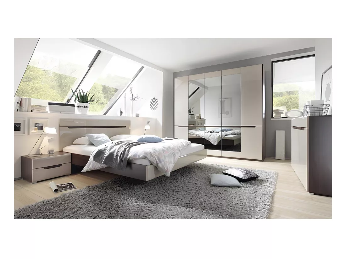 Chambre complète HEKTOR 180x200 cm - AVEC ARMOIRE