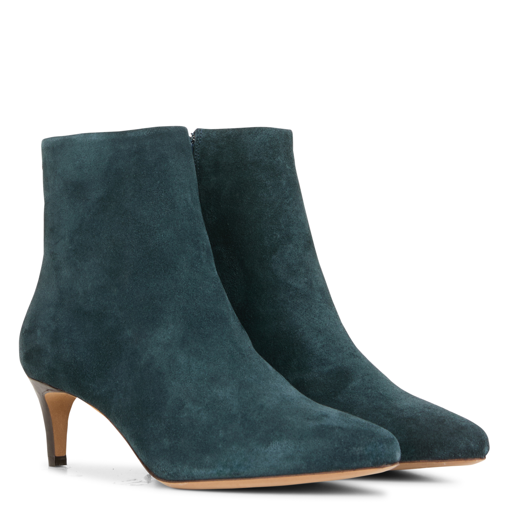 MARA - Bottines à bout pointu en cuir | Bleu