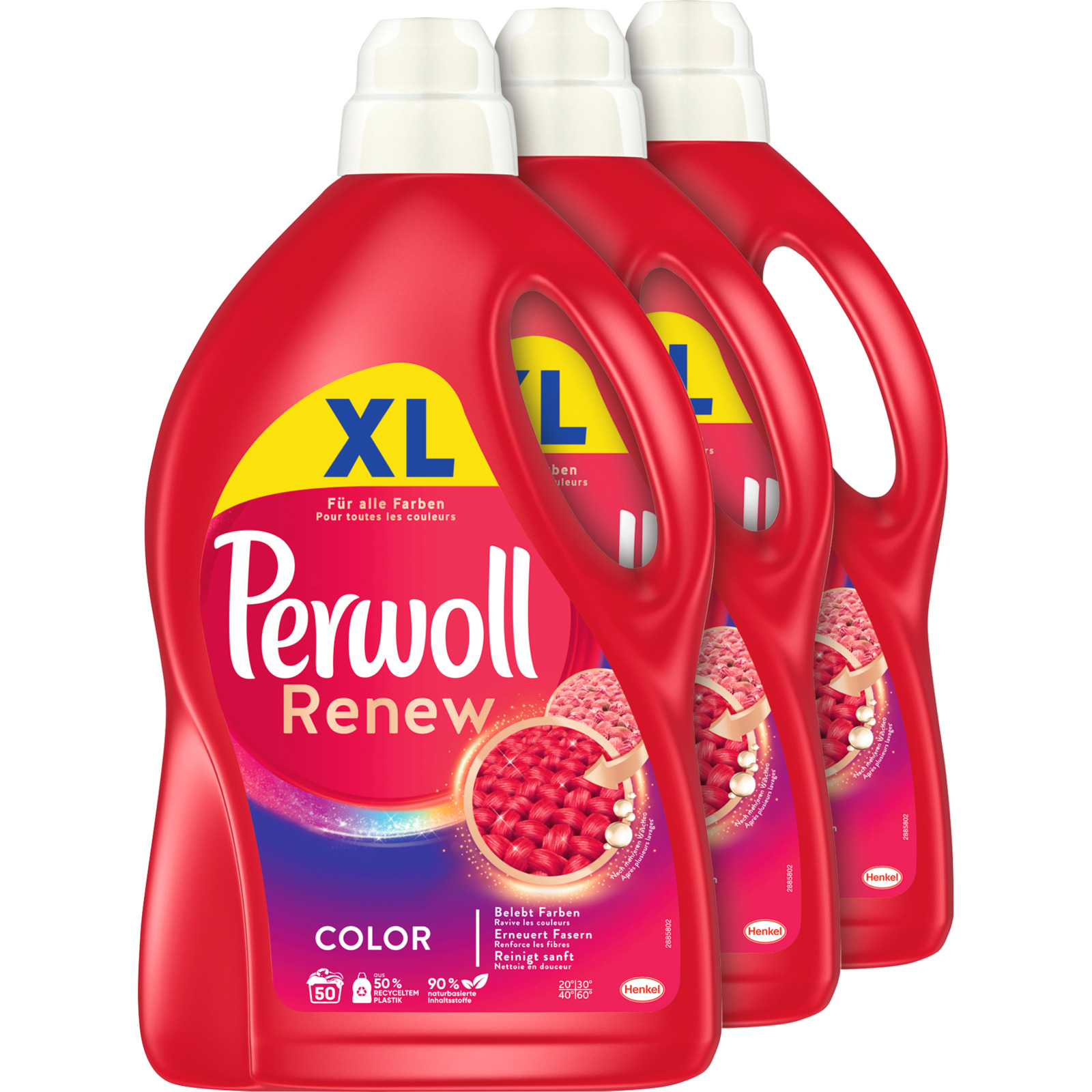 Perwoll Flüssigwaschmittel Color 3 x 50 Waschgänge