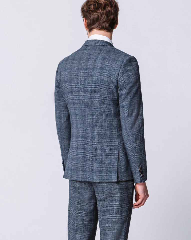 Veste prince de galles bleue 