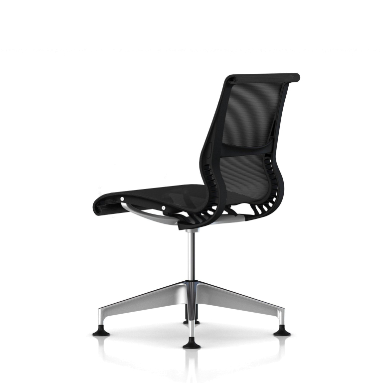 Herman Miller Setu 4-ster bureaustoel graphite, semi-polished 4W21