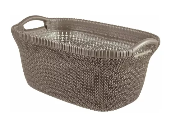 Curver Panier à linge Knit 40 L Marron métallique