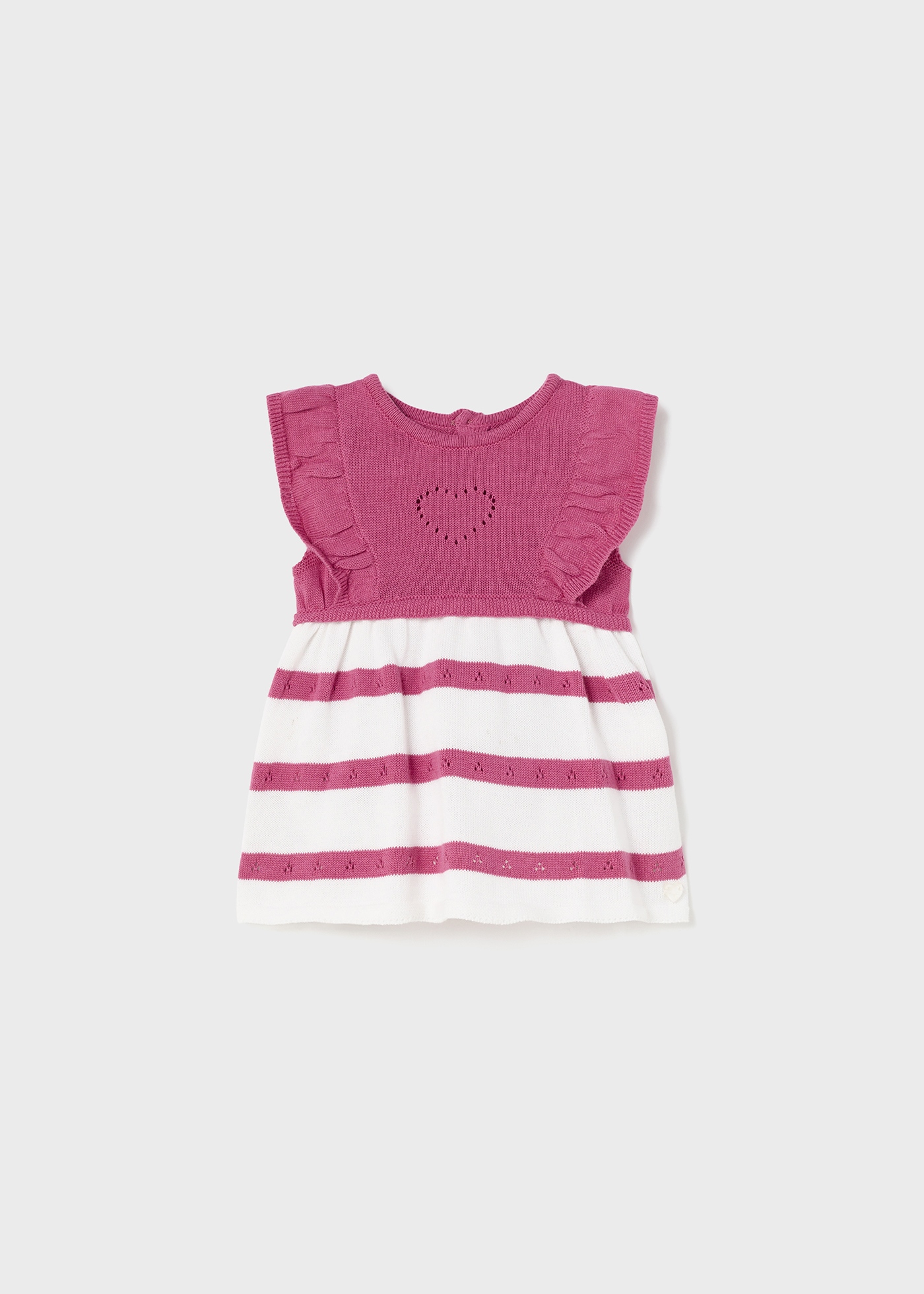 Vestido de malha de algodão sustentável para recém-nascido