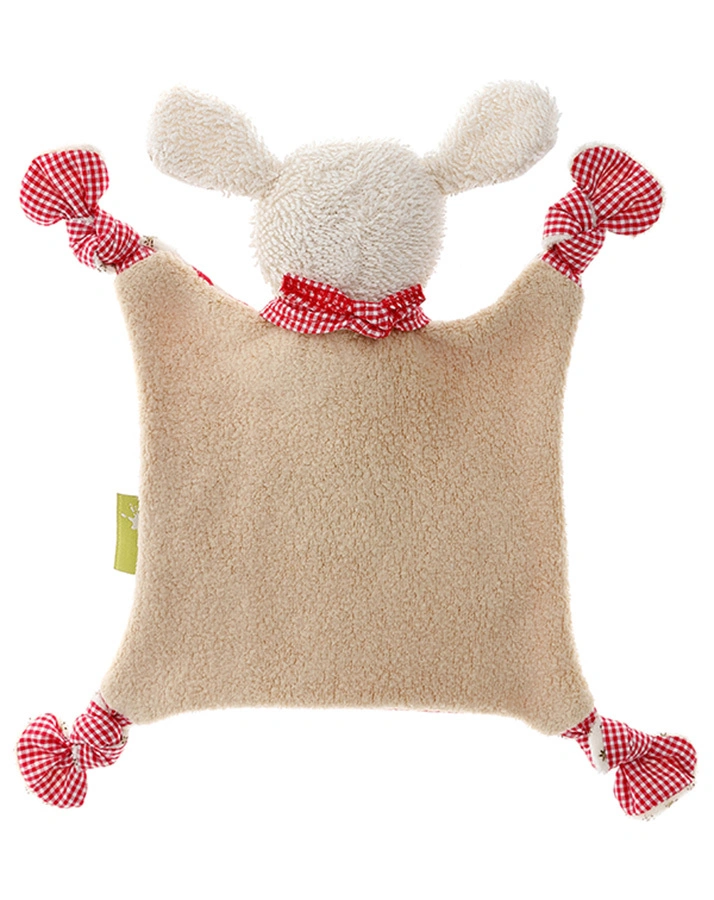 Schnuffeltuch NATURAL LOVE - SCHAF in rot