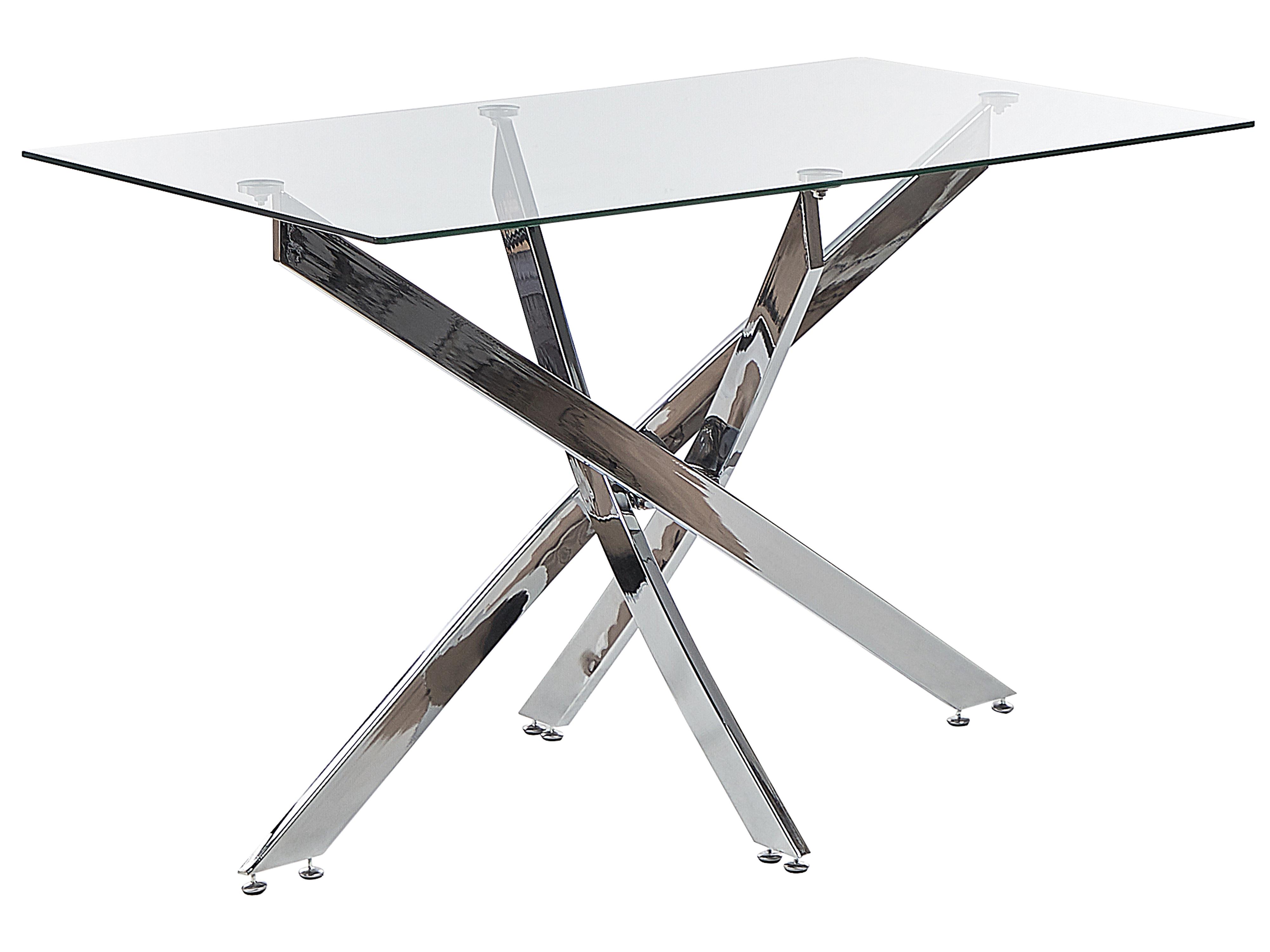 Eettafel MARAMO Zilver 70 cm Veiligheidsglas 120 cm
