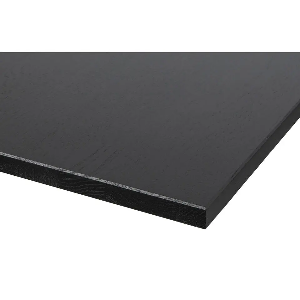 WOOOD Tablo Tafel met 2-stand Poot - Eiken/Metaal - Zwart - 75x160x90