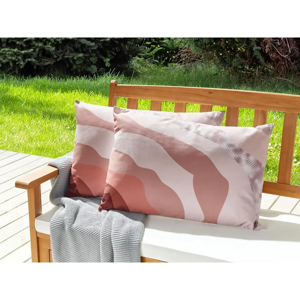 CAMPEI - Tuinkussen set van 2 - Roze - 40 x 60 cm - Polyester