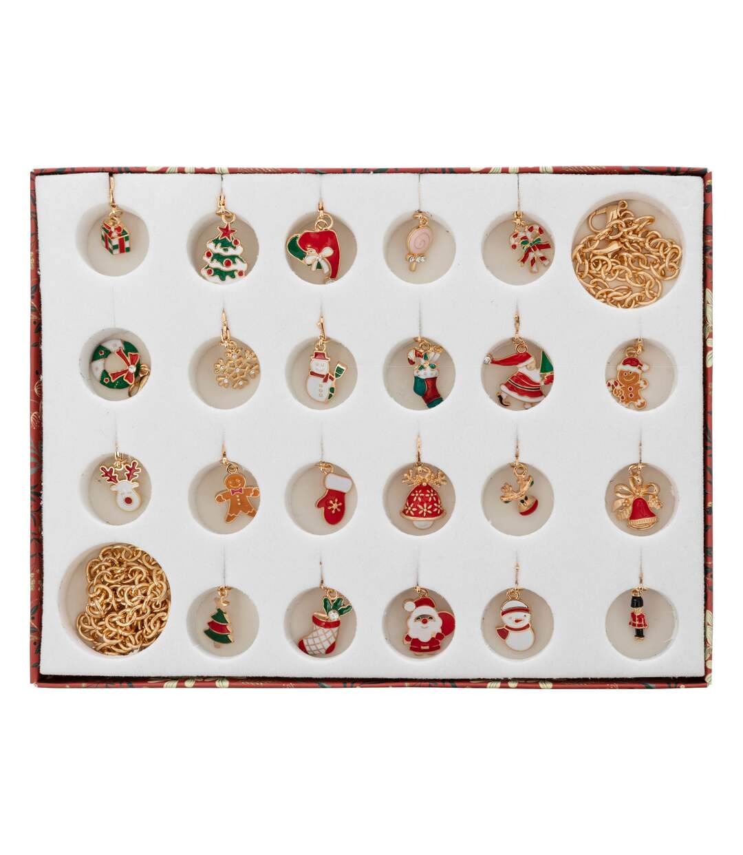 Calendrier de l'avent bijoux - Rouge