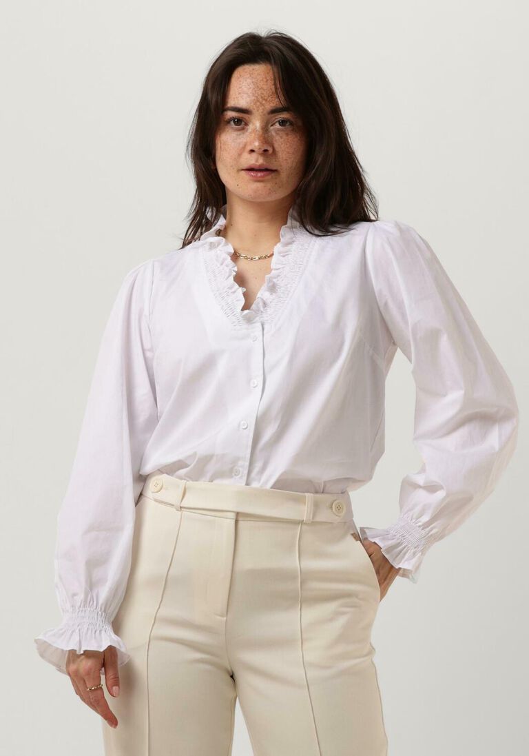 NEO NOIR witte neo noir blouse brielle solid shirt