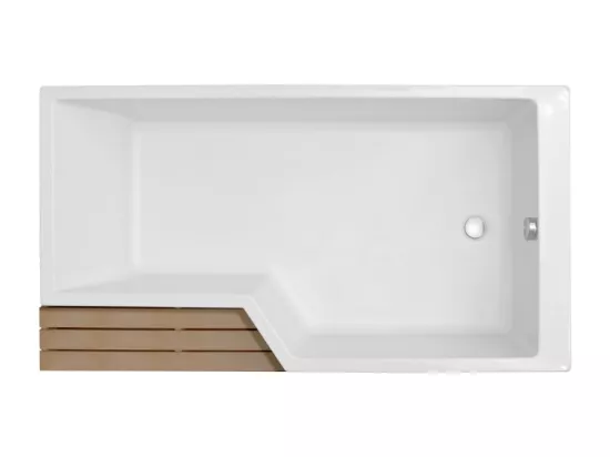 Baignoire bain douche 160 x 90 cm JACOB DELAFON Neo blanc brillant droite