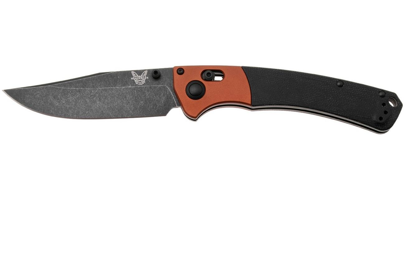 Benchmade Crooked River 15080BK-04 Blackwashed Magnacut, Burnt Copper Aluminum Black Micarta, zakmes