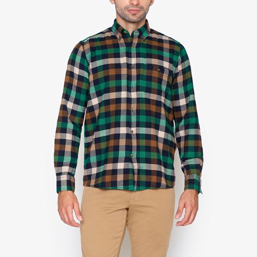 Signal Simike Hunt Check Skjorte, Green Tree Top, L