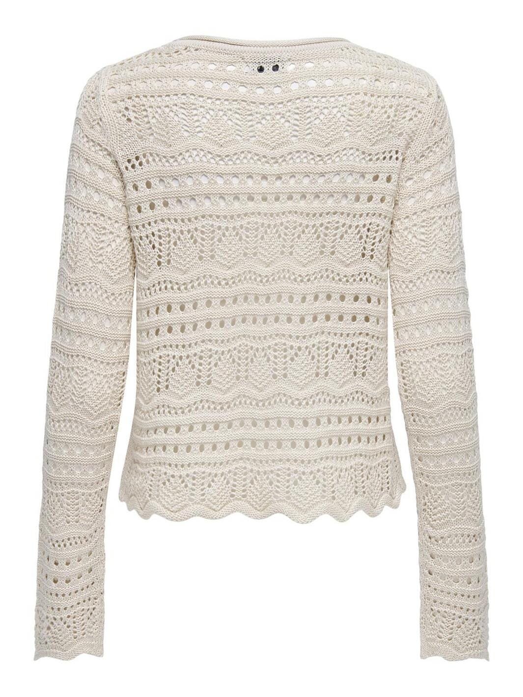 JDY JDYsun Lay L/S Boatneck Pullov. Knt 4451154 tapioca
