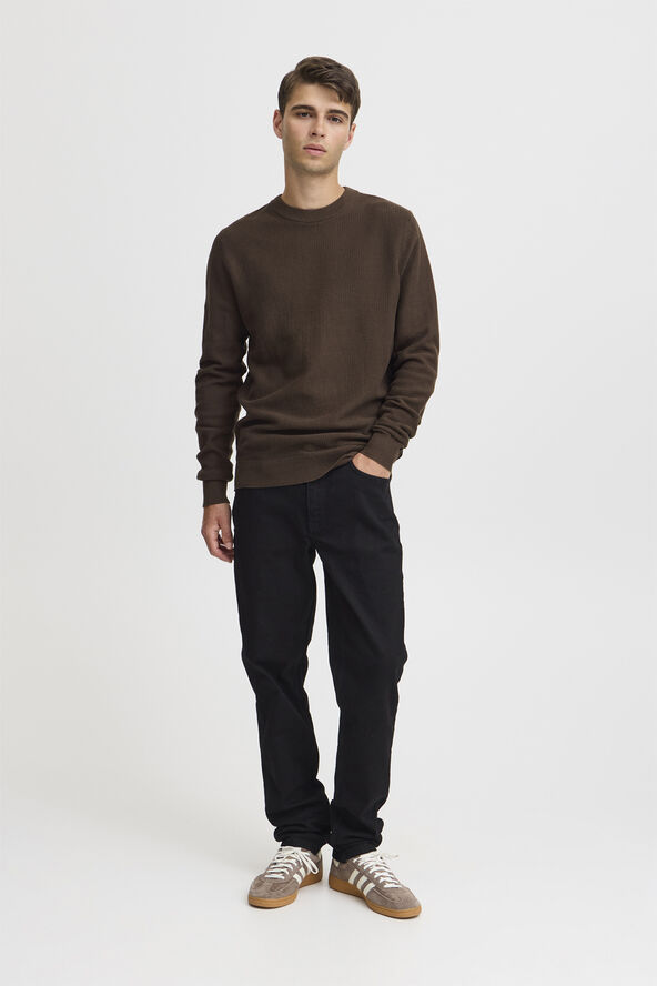 Casual Friday CFKARL 0160 structured crew neck kn Demitasse