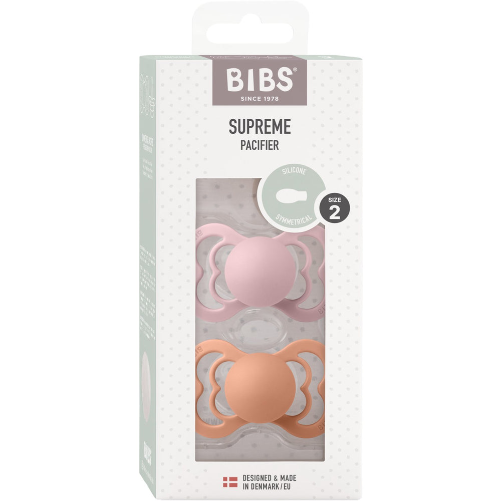 Køb Bibs Pink Plum/Peach Sut Supreme 2-Pak Silikone