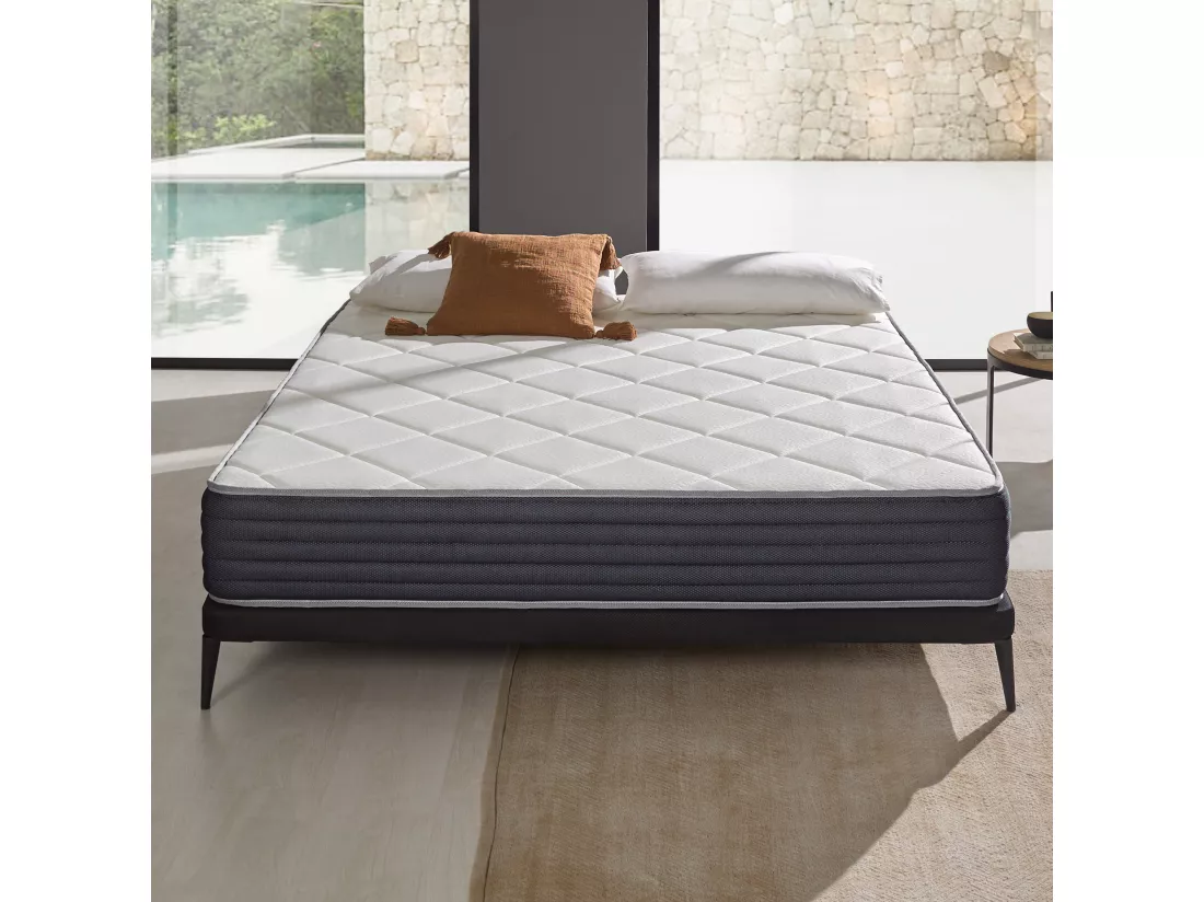 Naturalex - Matelas Royalvisco 160x200 cm - Multicouches HR - Blue Latex - Très épais 24 cm, Mousse à mémoire de forme, 7 zones, face été, hiver - Confortable