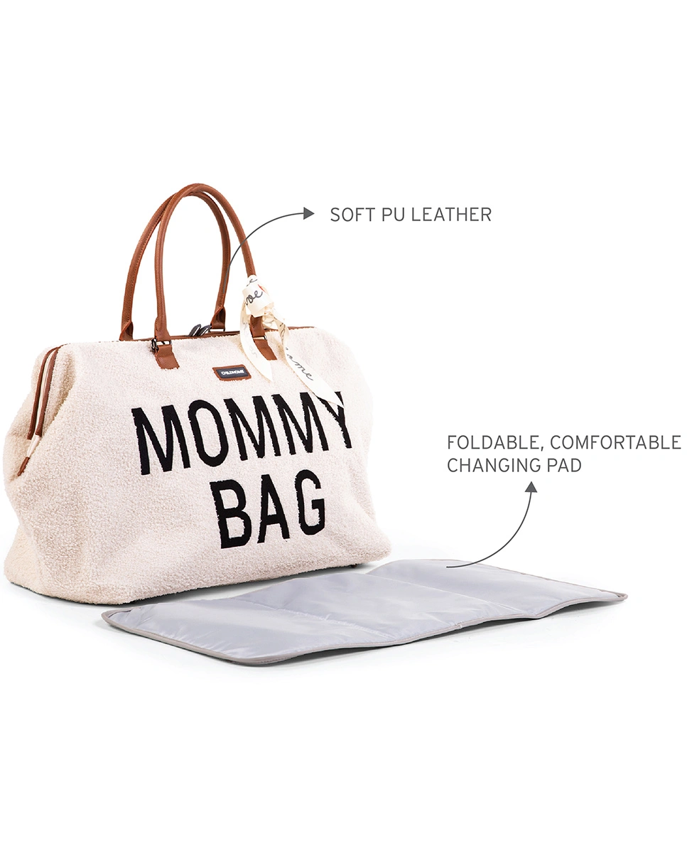 Wickeltasche MOMMY BAG TEDDY (55x30x40) in beige