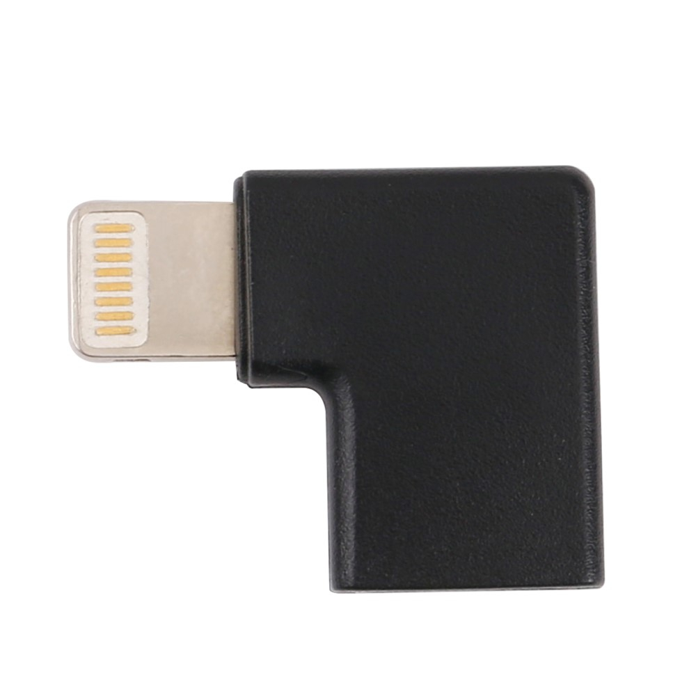 USB C auf Lightning Adapter 90° Grad-Winkel iPhone / iPad - Schwarz