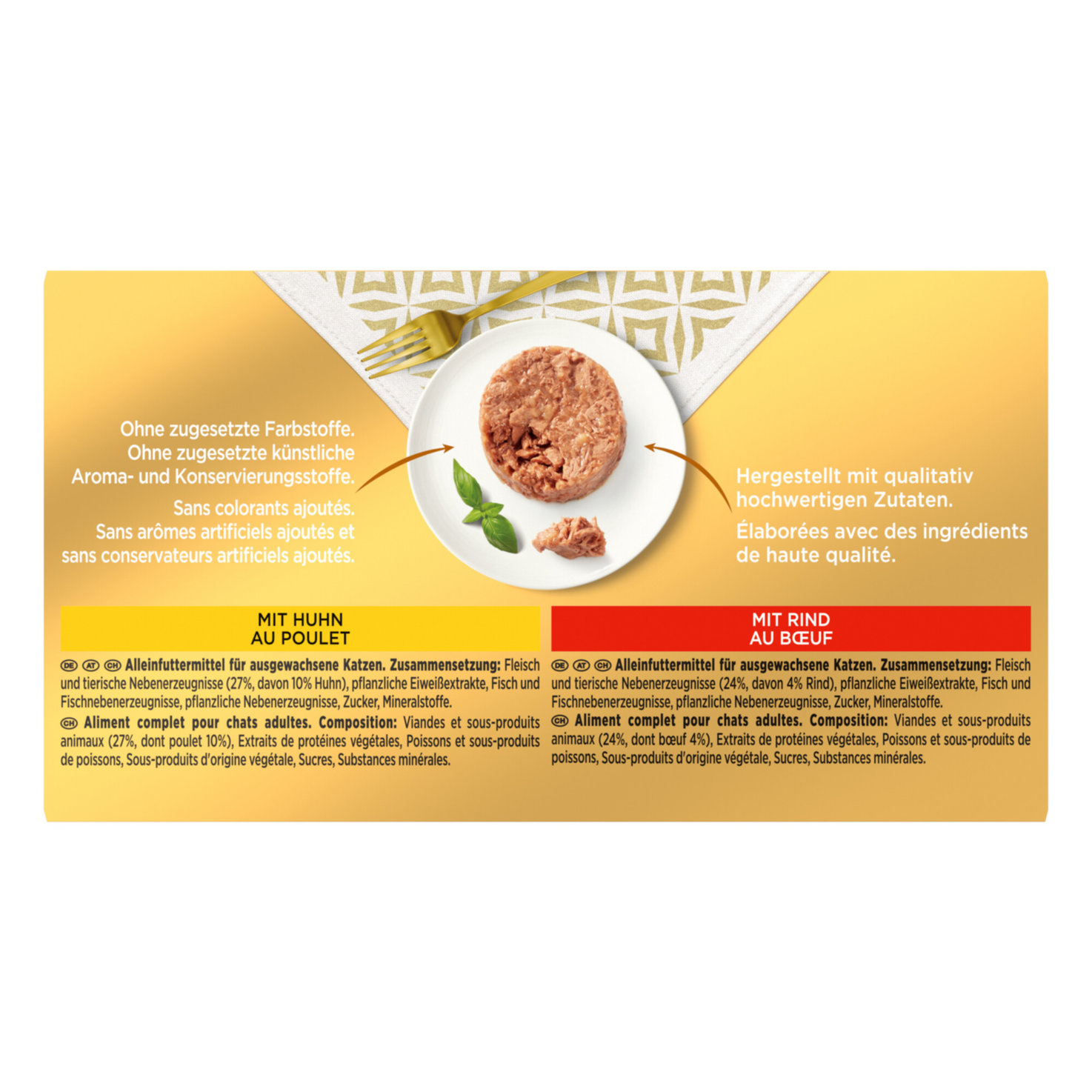 Gourmet Gold Katzenfutter Ragout Fleisch & Fisch assortiert 4x85g