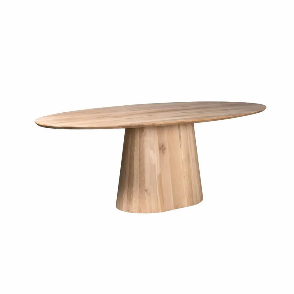 Eettafel Ovaal Naturel Hout - 240x120x76cm - Riga
