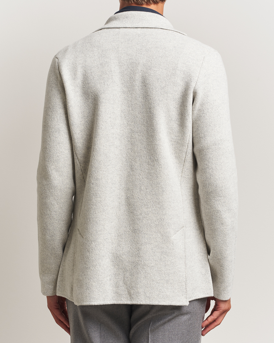 Lardini Knitted Wool Blazer Light Grey