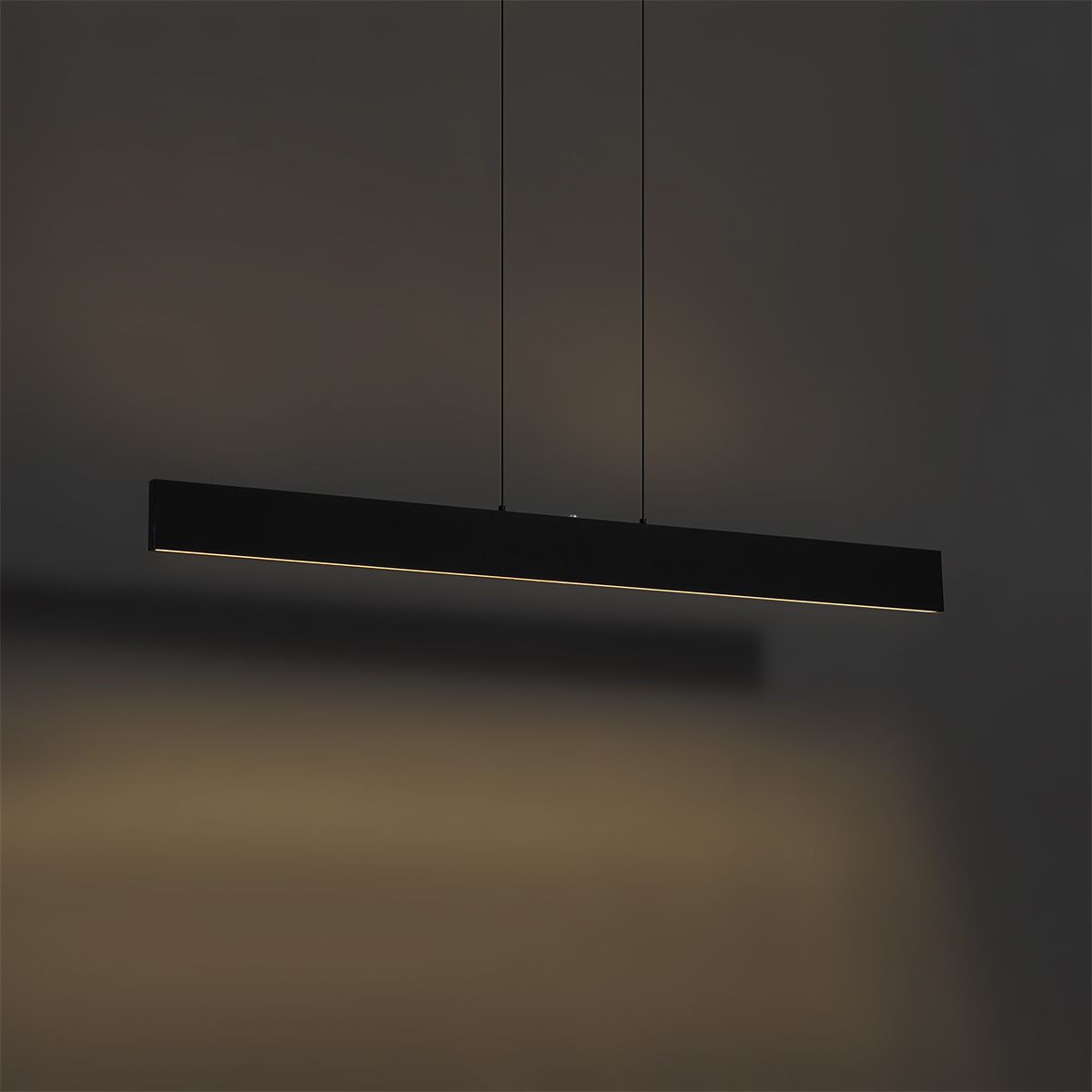 Moderne hanglamp zwart incl. LED dimbaar en 3-way switch easylift - Straight