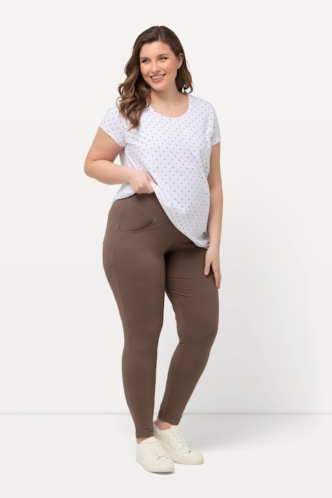 Bellieva-Leggings, breiter Elastikbund, Skinny Fit, Biobaumwolle, GOTS