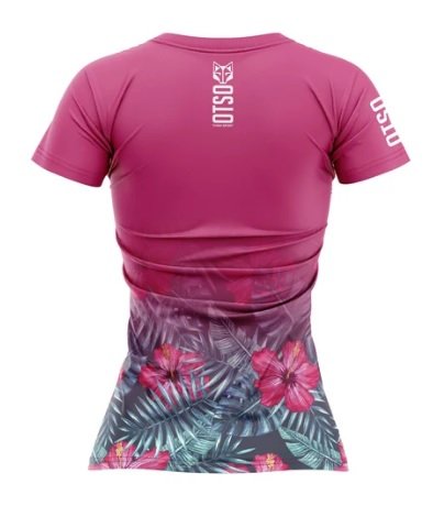 Camiseta tropical de manga curta
