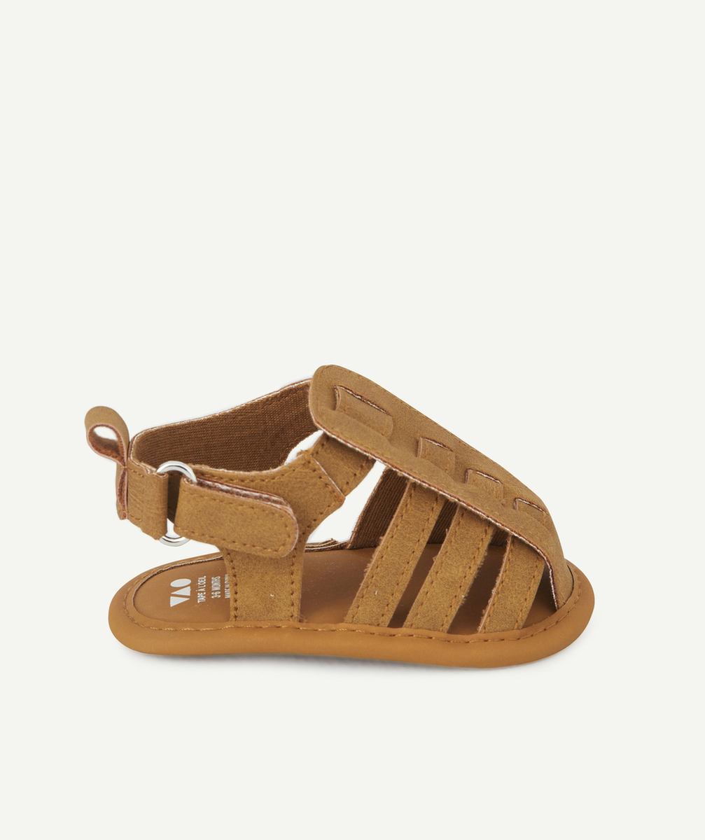 CHAUSSONS BÉBÉ GARÇON STYLE SANDALES CAMEL