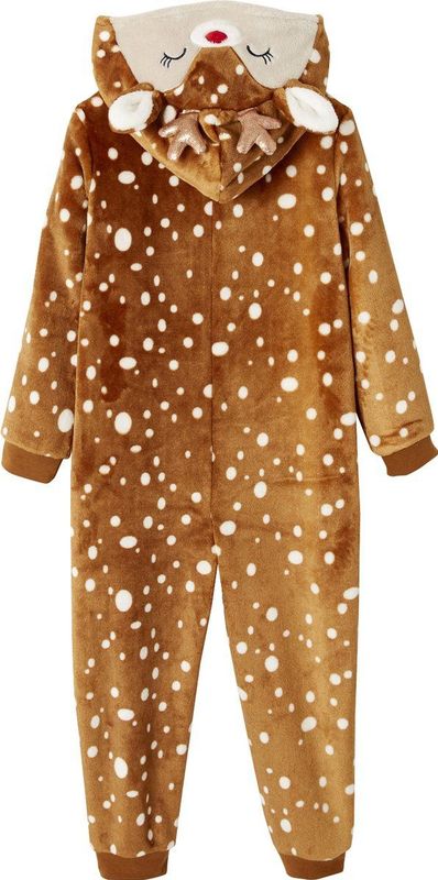 Vertbaudet - Onesie 'Kerstrendier' - Meisje - Pluche-effect