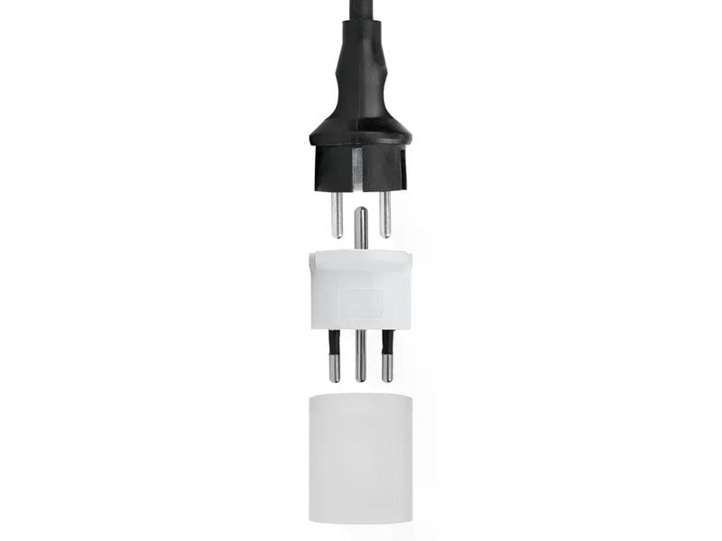STEFFEN Fixadapter Deutschland CEE7/7 auf Schweiz T12 3-pol Schuko zu T12 Fixadapter