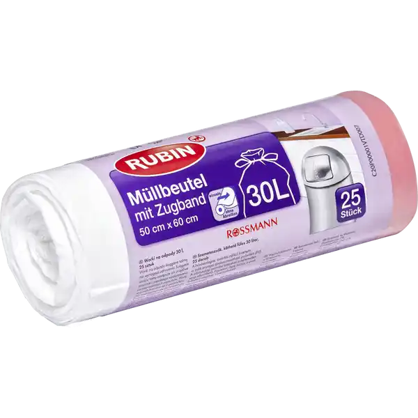 Müllbeutel mit Zugband 30 l
