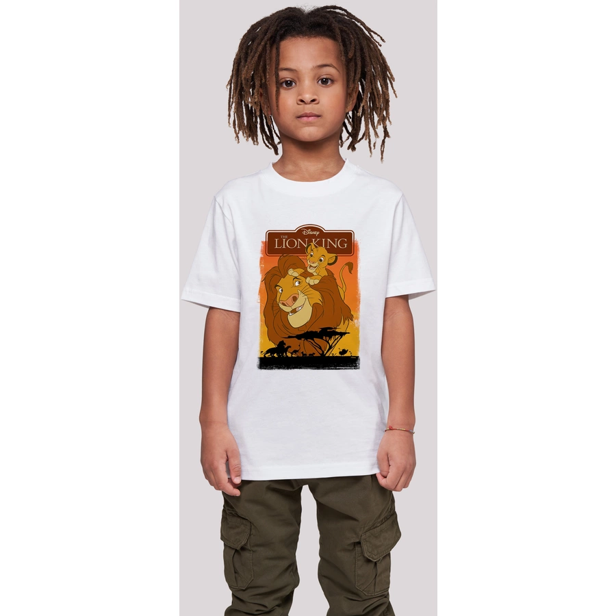 F4NT4STIC T-Shirt König der Löwen Simba und Mufasa weiß