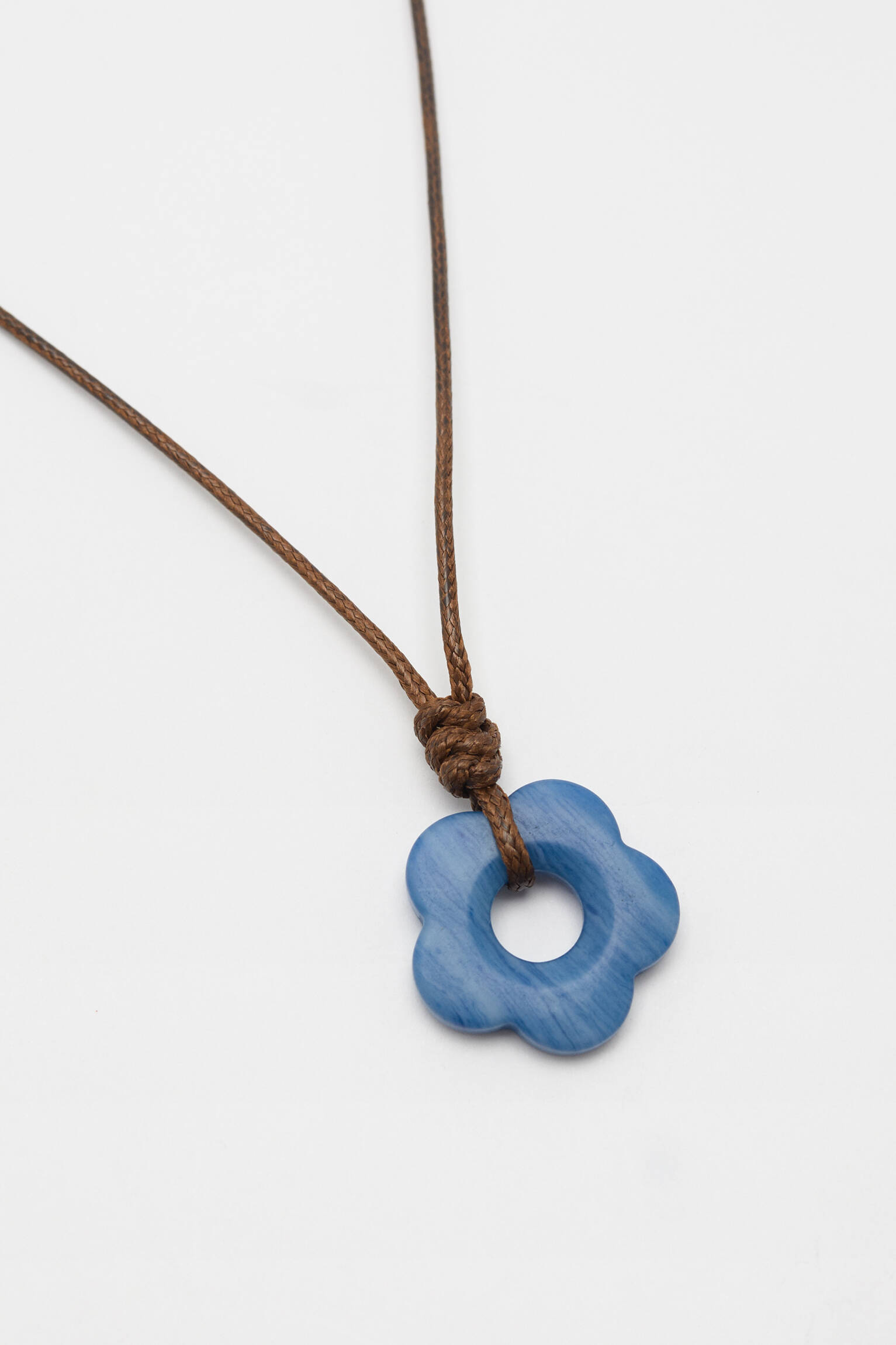 COLAR DE CORDÃO FLORIDO - AZUL