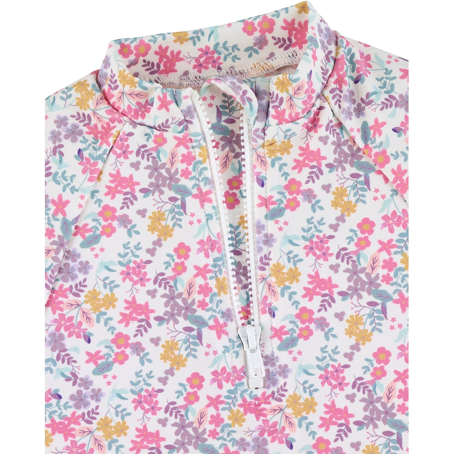 Sterntaler Langarm-Schwimmshirt Blümchen ecru