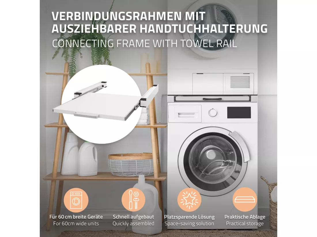 Cadre intermédiaire universel de lave-linge cadre de liaison extensible ML-Design