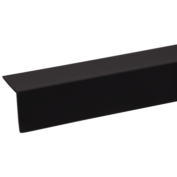 Hoekprofiel kunststof zwart 30x30 mm 260 cm