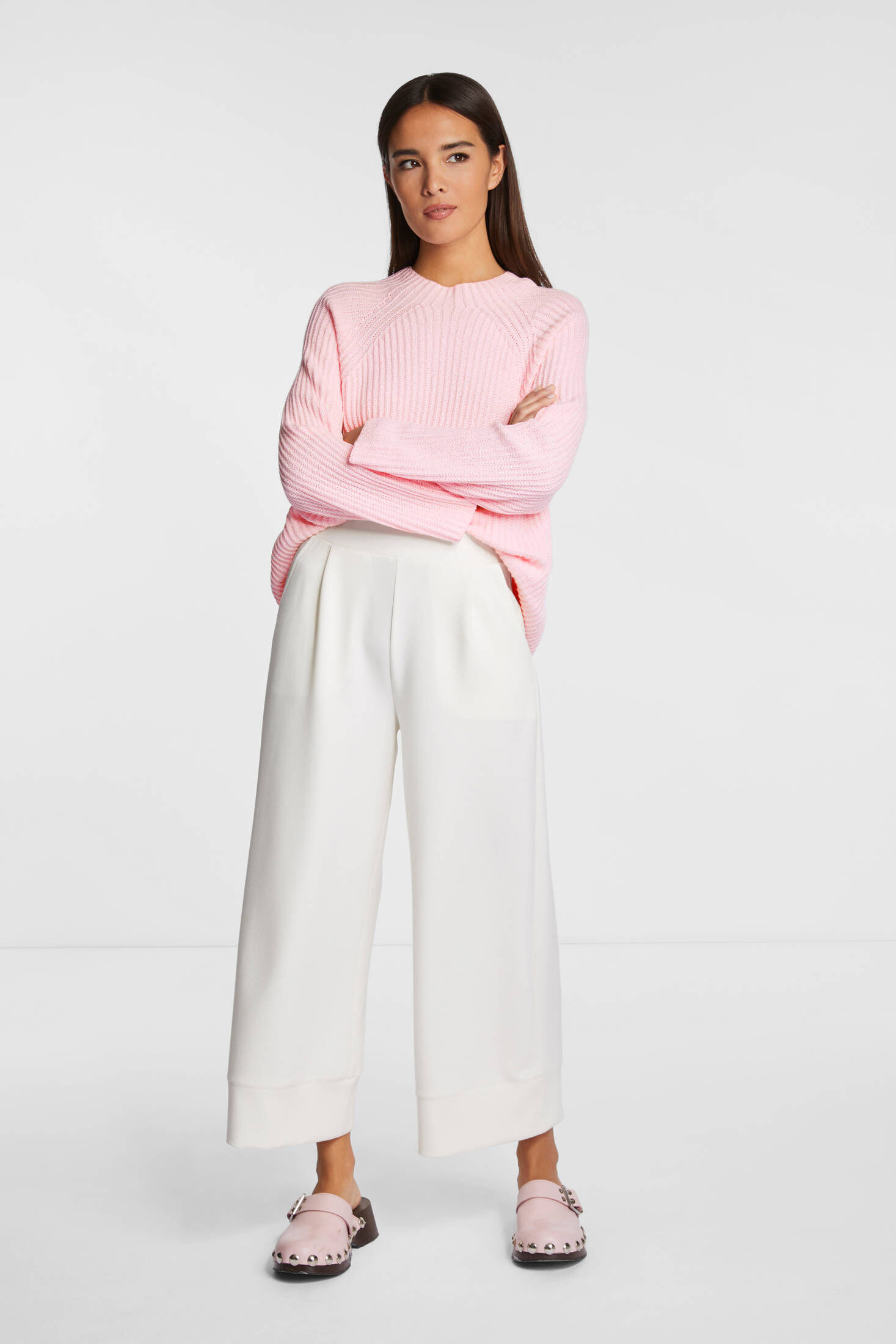 Rich & Royal| Damen Strickpullover RIB CREW NECK