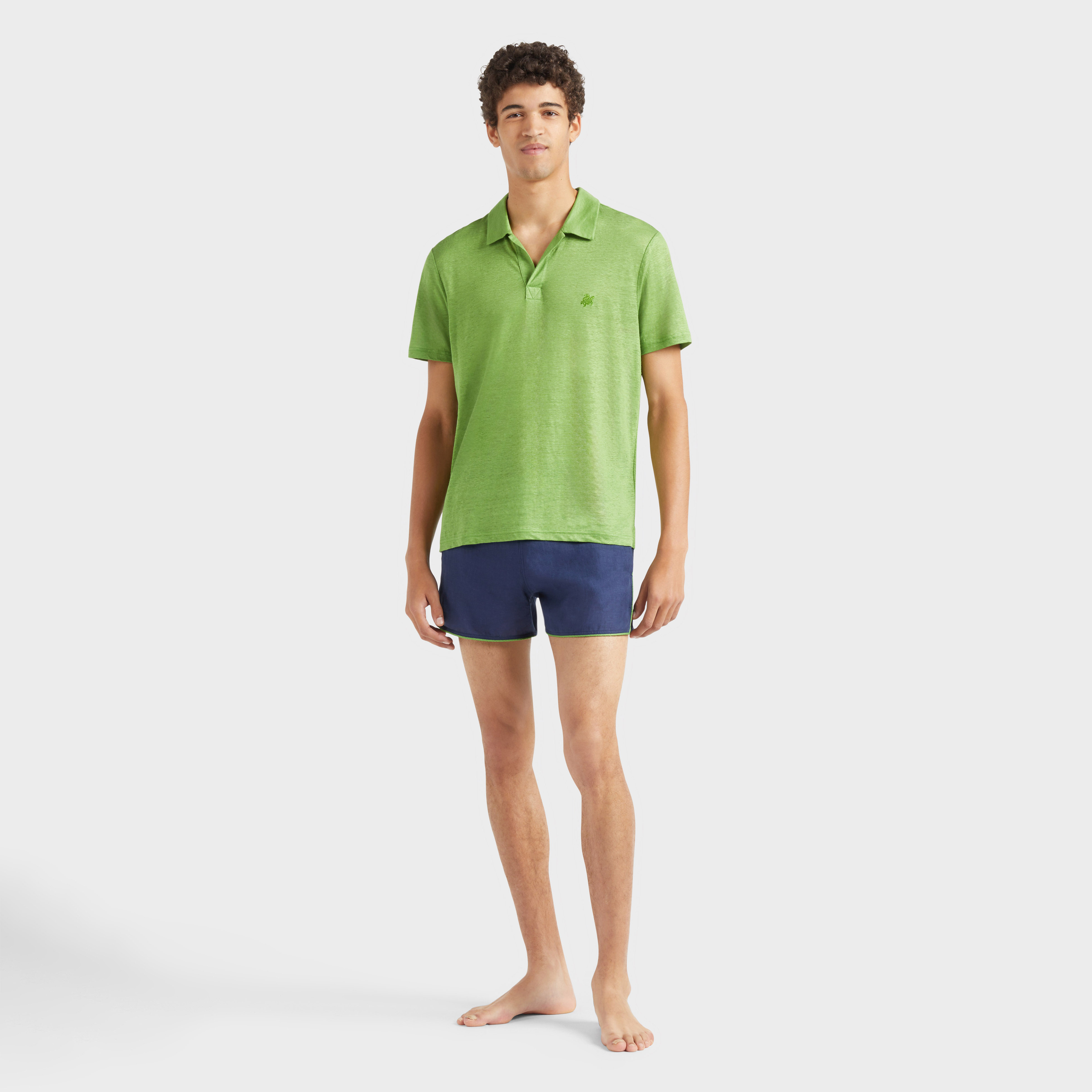 Polo en jersey de lin homme uni | Site Vilebrequin | PYRE9O00