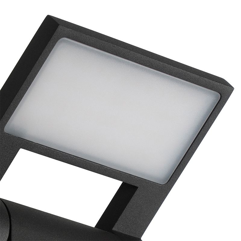 Buitenwandlamp antraciet incl. LED IP54 met bewegingssensor - Zane