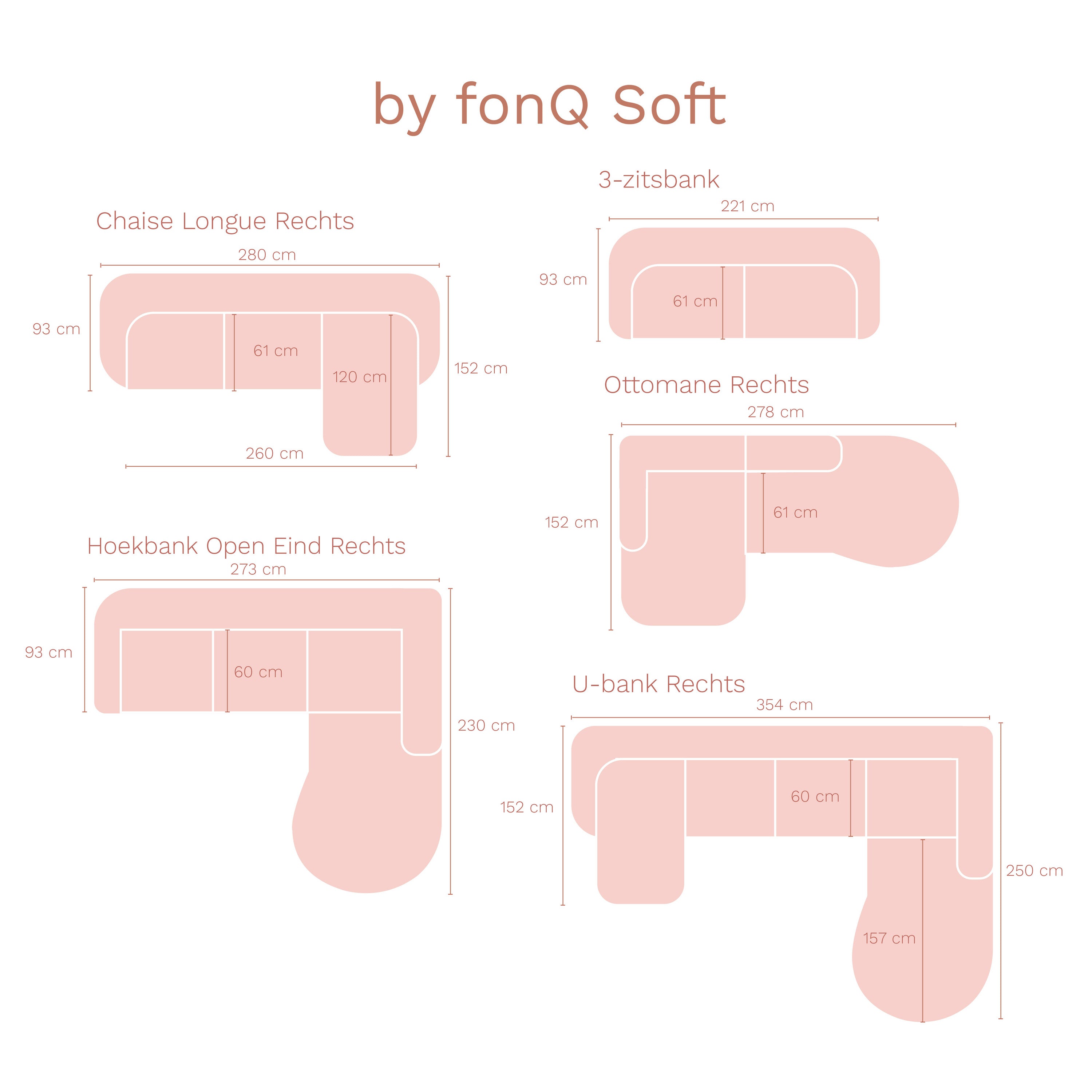 by fonQ Soft Ottomane Bank Rechts - Micro Chenille - Terra