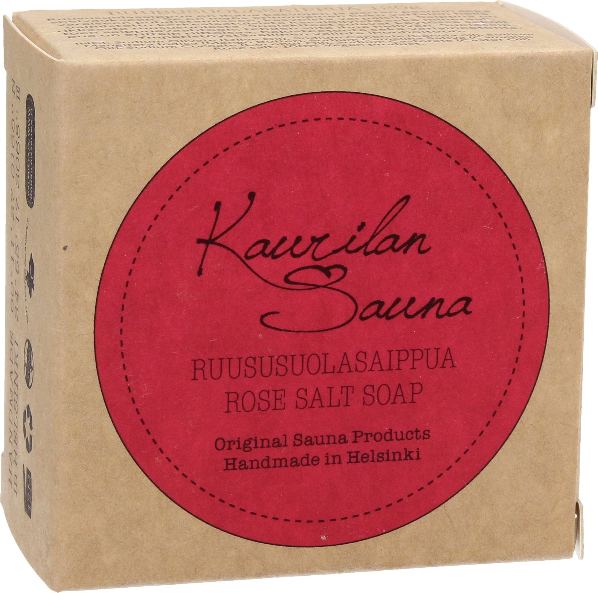 Kaurilan Sauna  Rose Salt Soap, Karton (120 g)