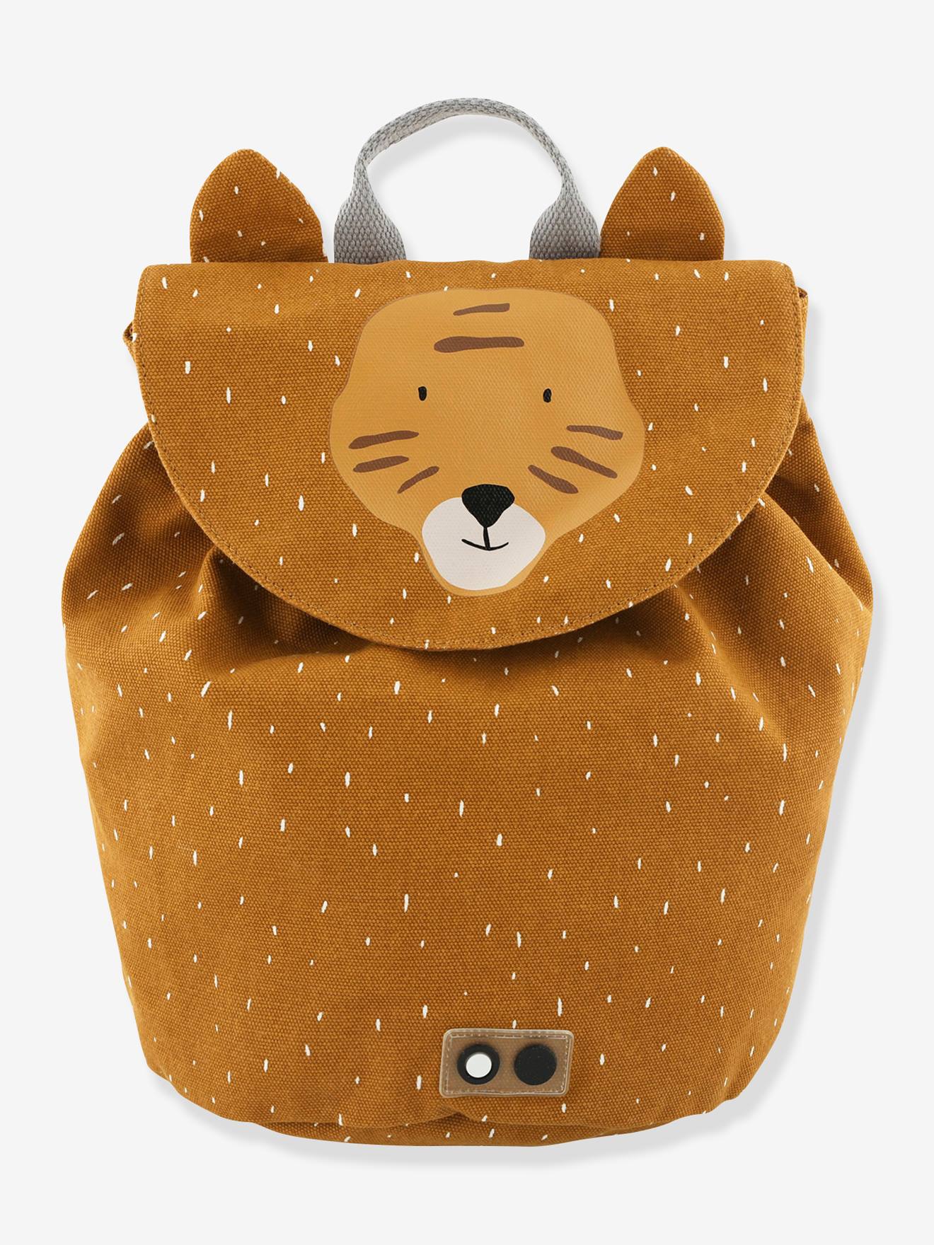 Mochila TRIXIE MINI Animal, verde-escura lisa com estampas.