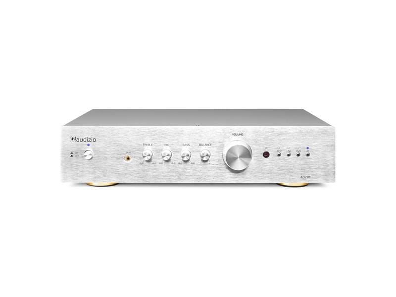 Audizio Stereo-Verstärker AD200A Silber Vielseitiger 2-Kanal-Verstärker mit grosser Funktionalität