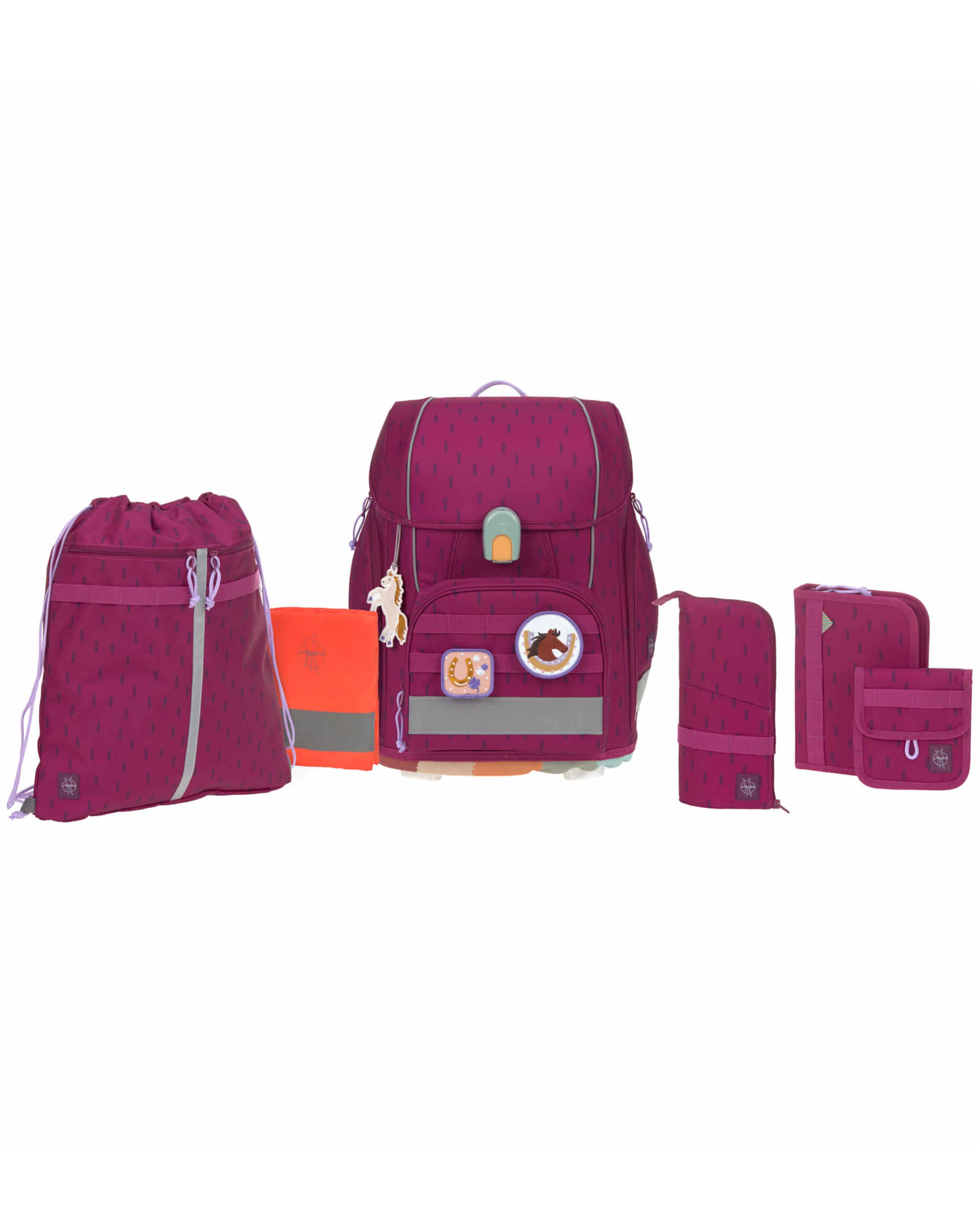 Schulranzen-Set BOXY UNIQUE (30x25x42) 7-teilig in speckles berry